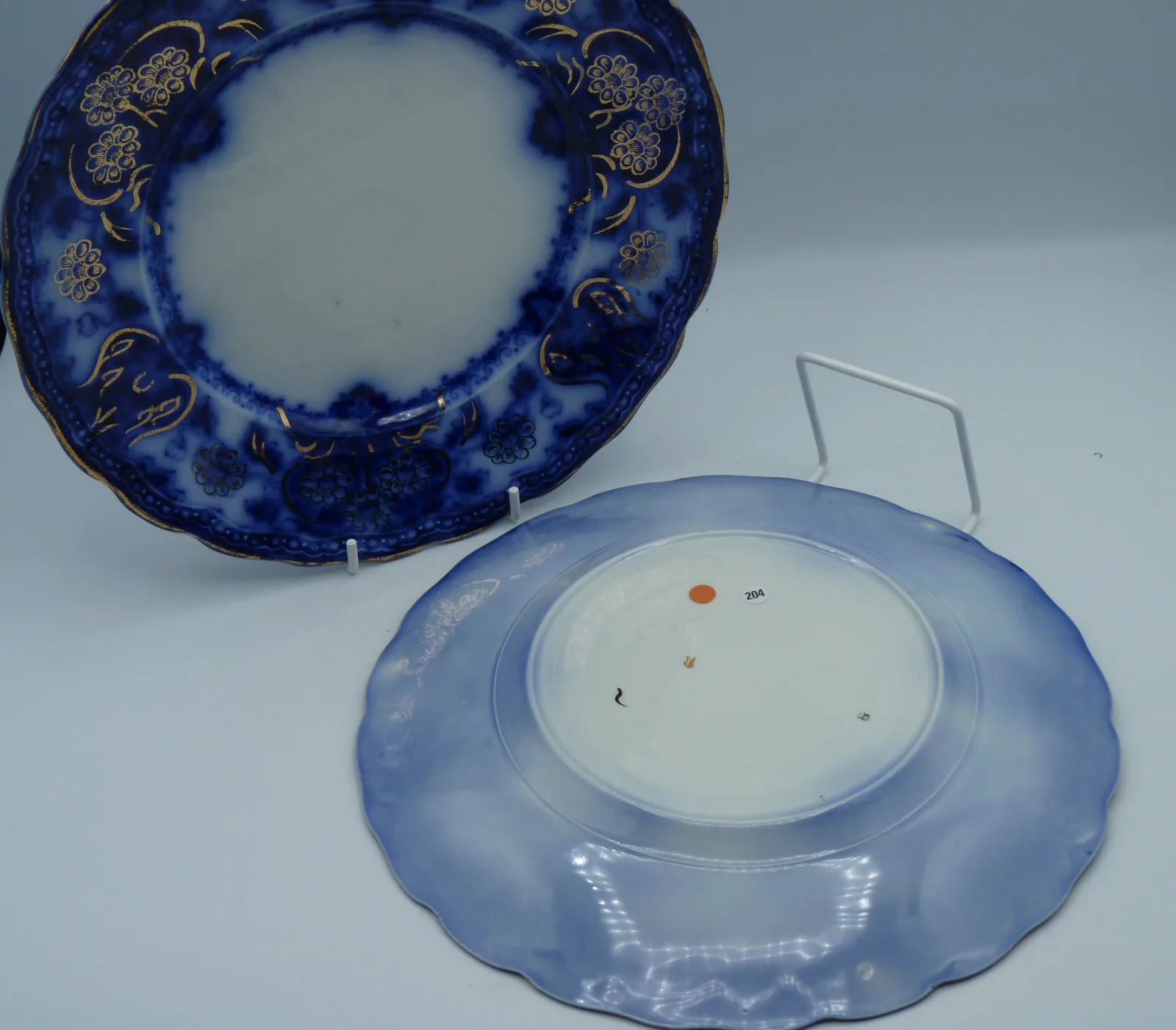 2 sets of 3  Flow Blue Seville Plates - - Image 5