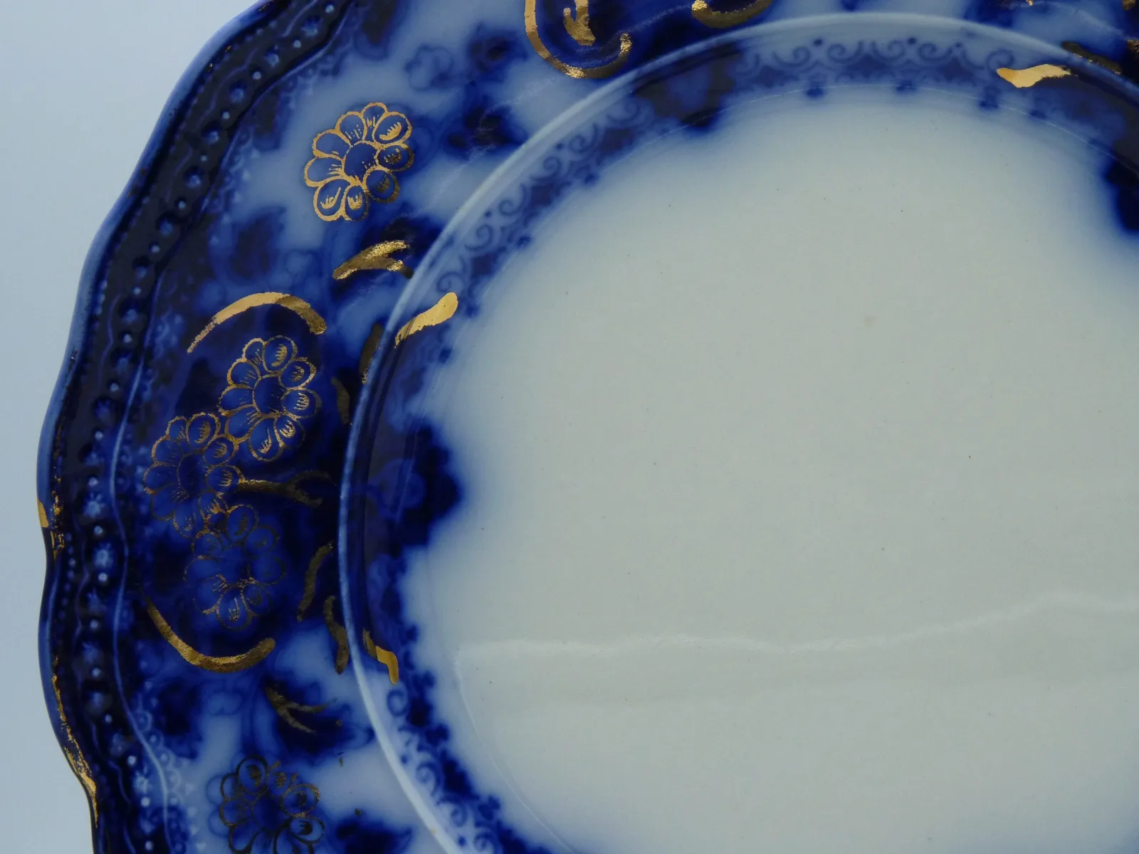 2 sets of 3  Flow Blue Seville Plates - - Image 8