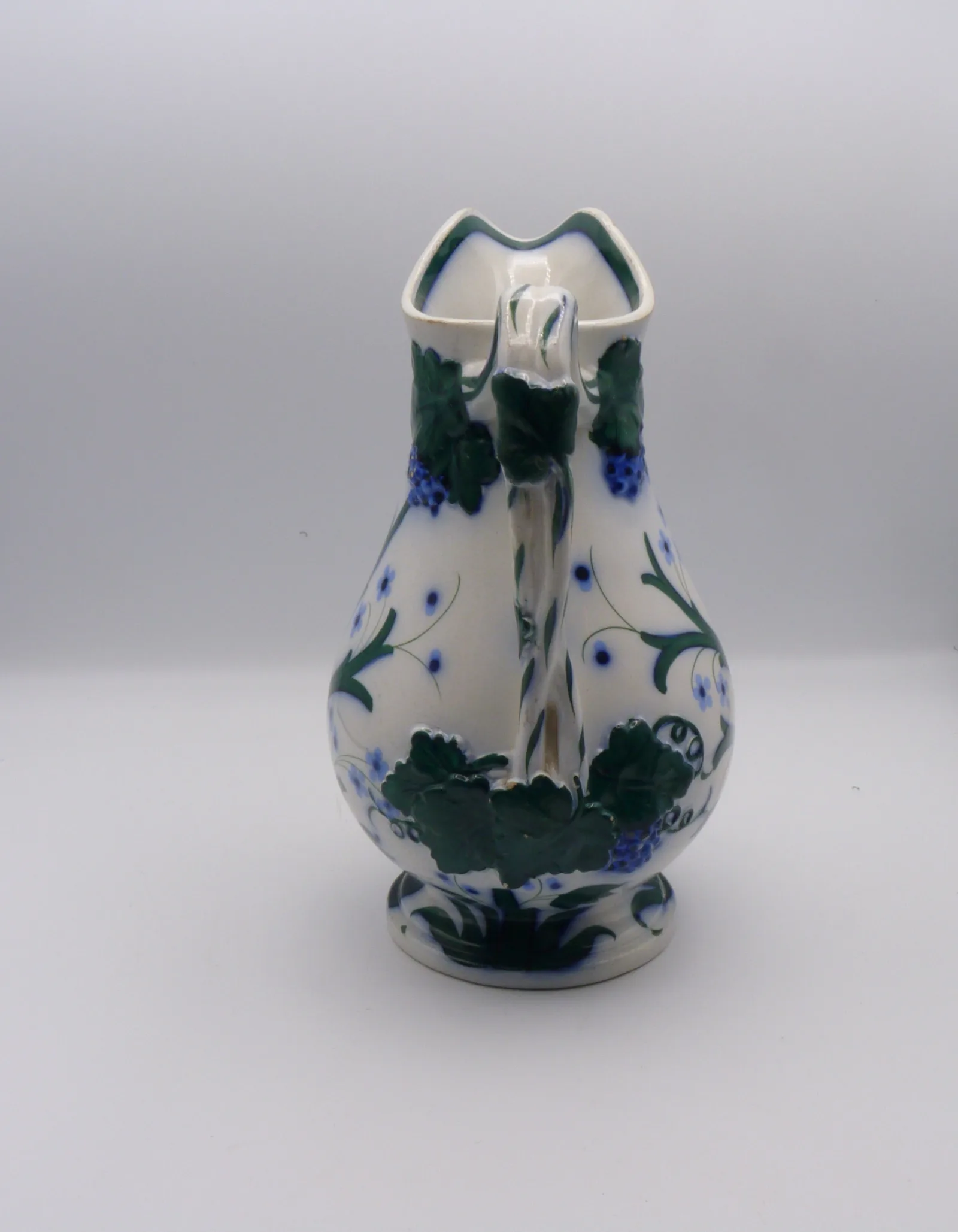 Blue and Green Ewer "Reeds & Flowers" - Image 4