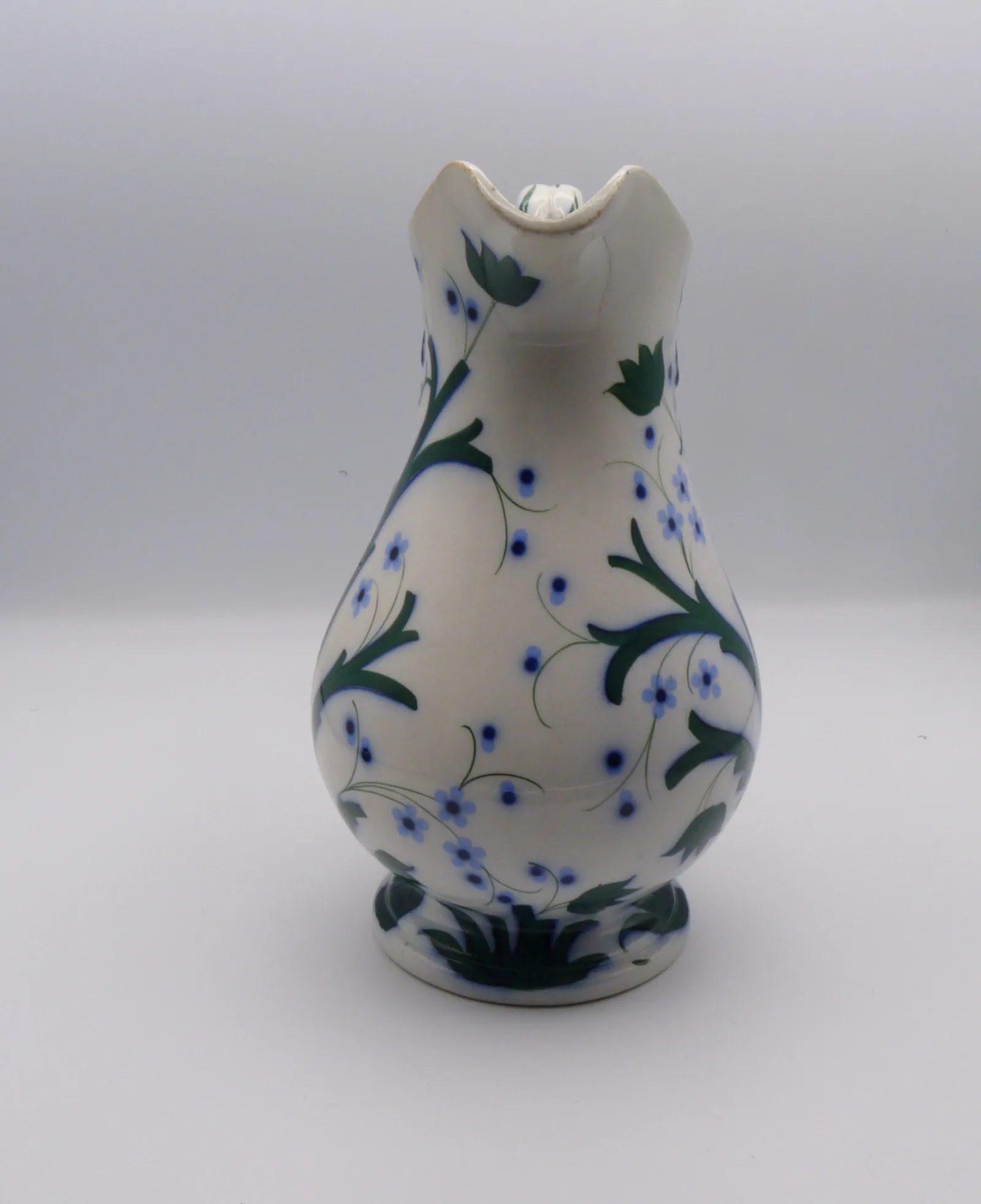 Blue and Green Ewer "Reeds & Flowers" - Image 6