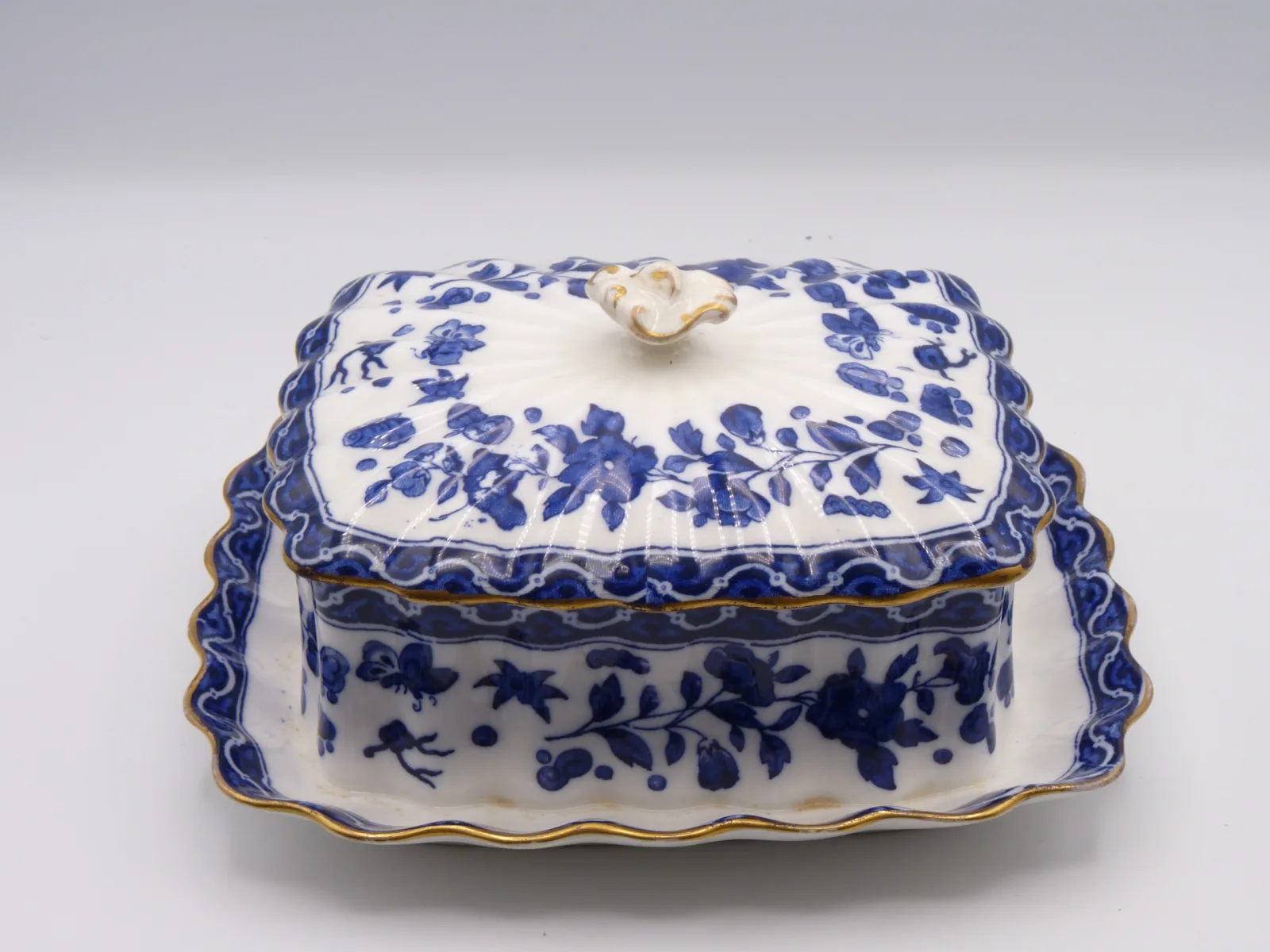 Doulton Sardine Box/Dish Blue-Floral - Image 3