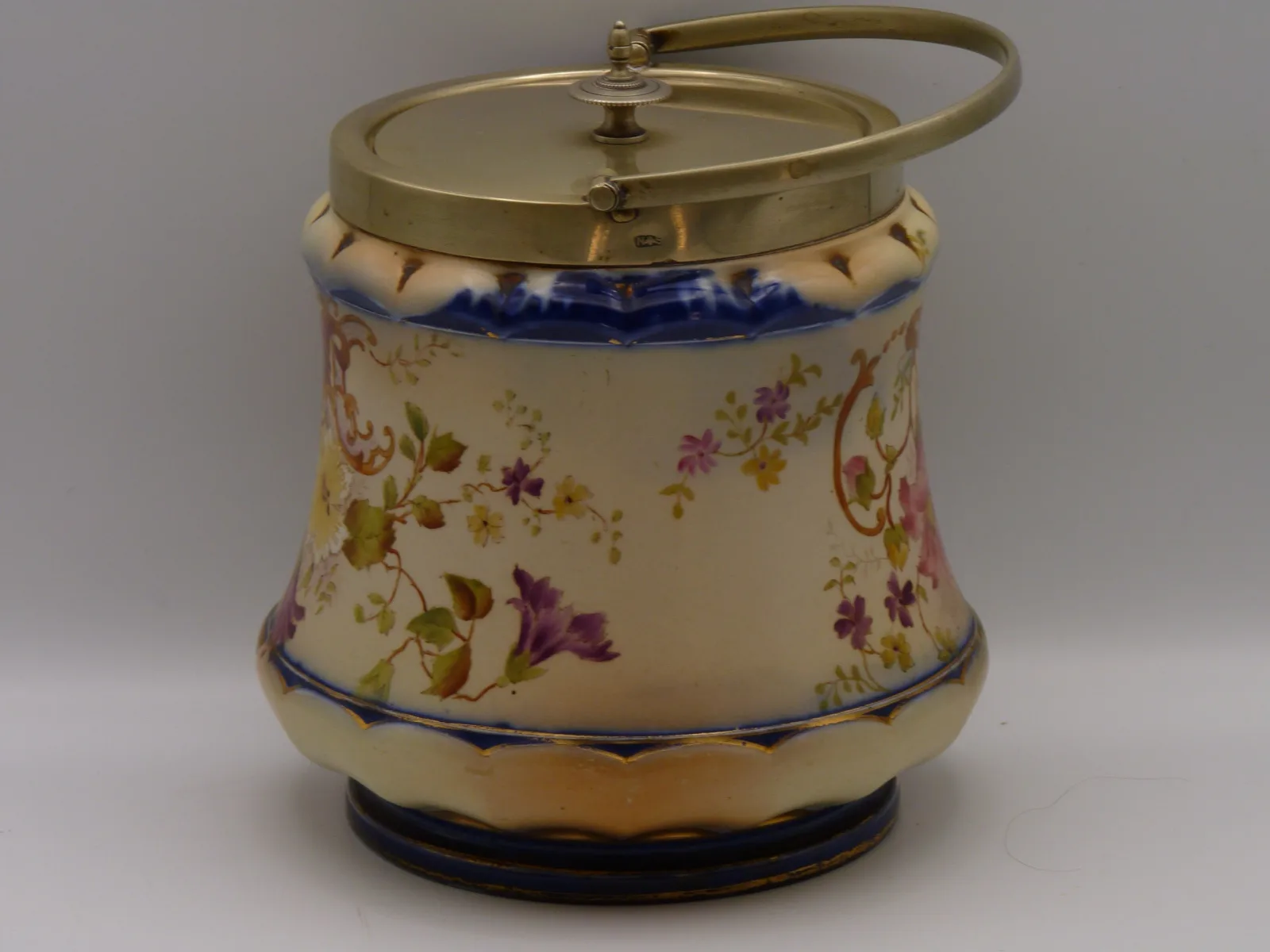 Polychrome Biscuit Barrel – Carlton Ware- Petunia - Image 4