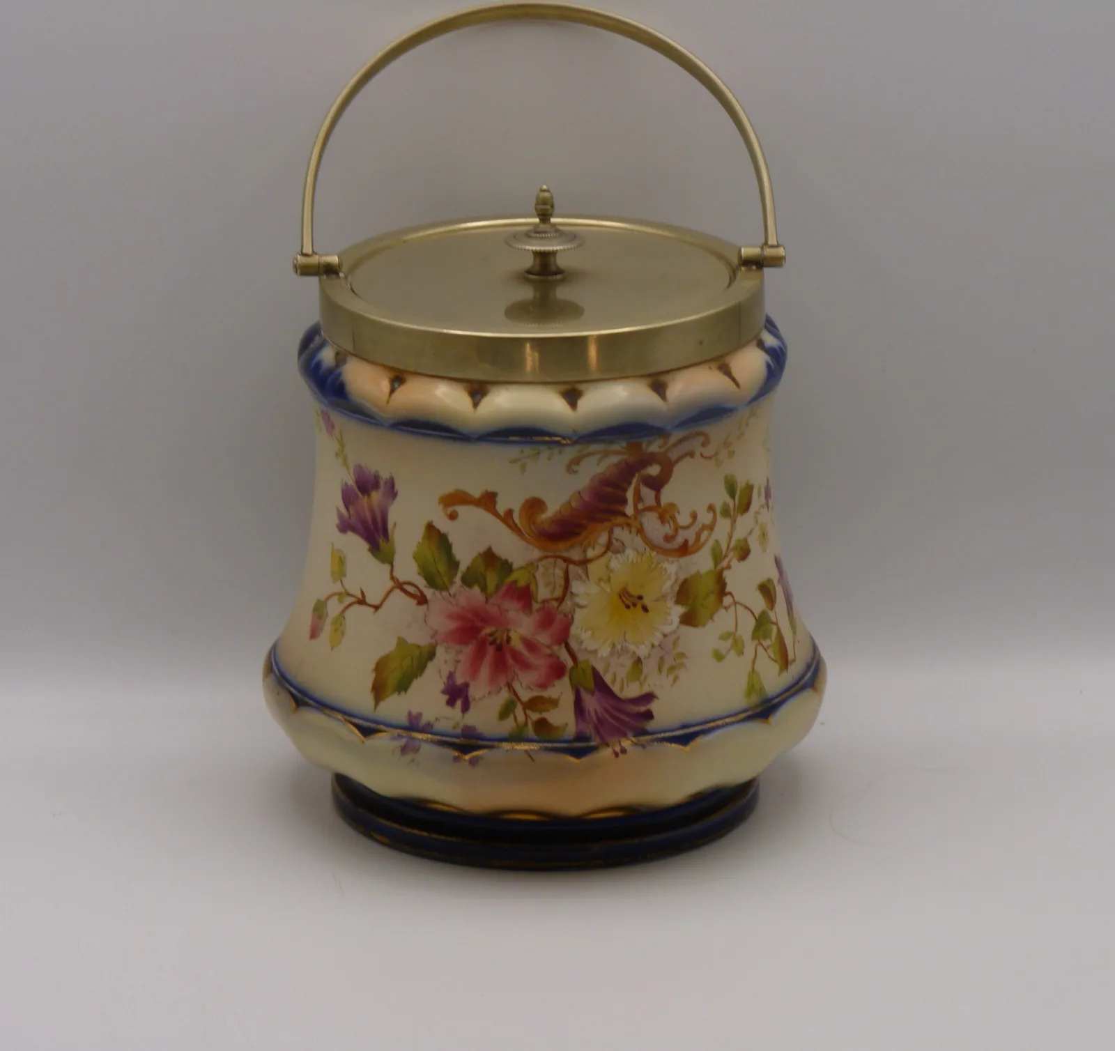 Polychrome Biscuit Barrel – Carlton Ware- Petunia - Image 7