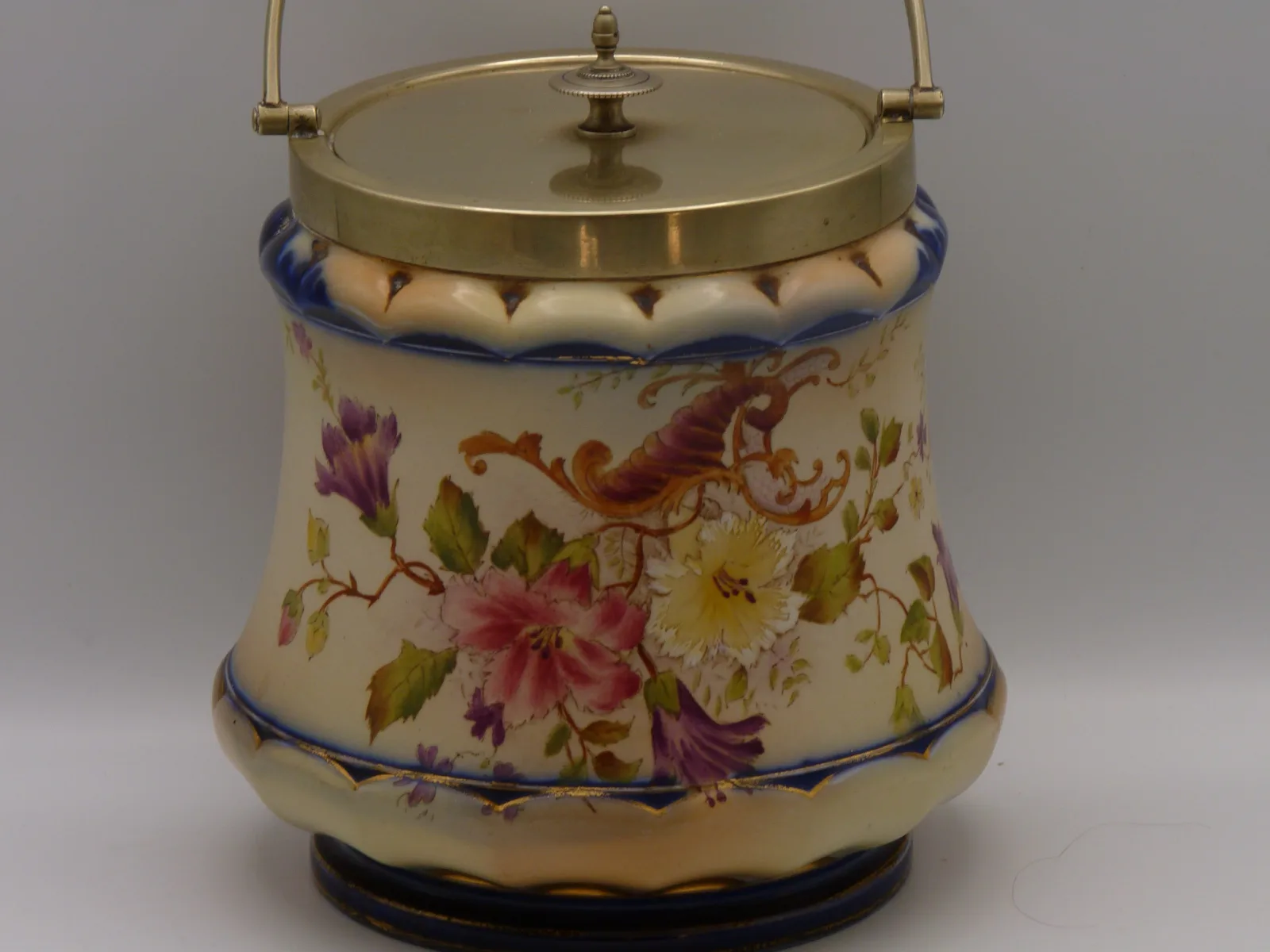 Polychrome Biscuit Barrel – Carlton Ware- Petunia - Image 8
