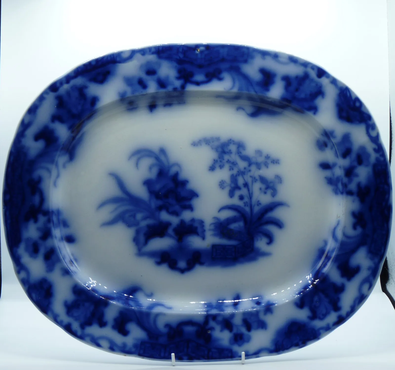Beautiful Flow Blue Platter – Samuel Alcock - Carlton