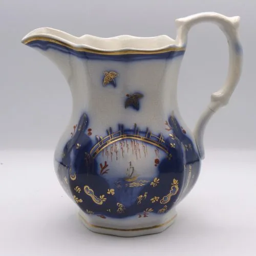 Gaudy Welsh – Flow Blue Double Sided Jug -