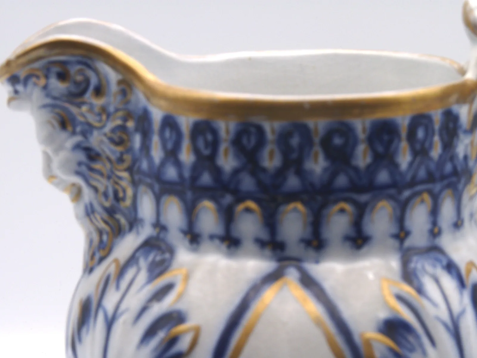 Flow Blue Brushstroke Face Jug - - Image 2