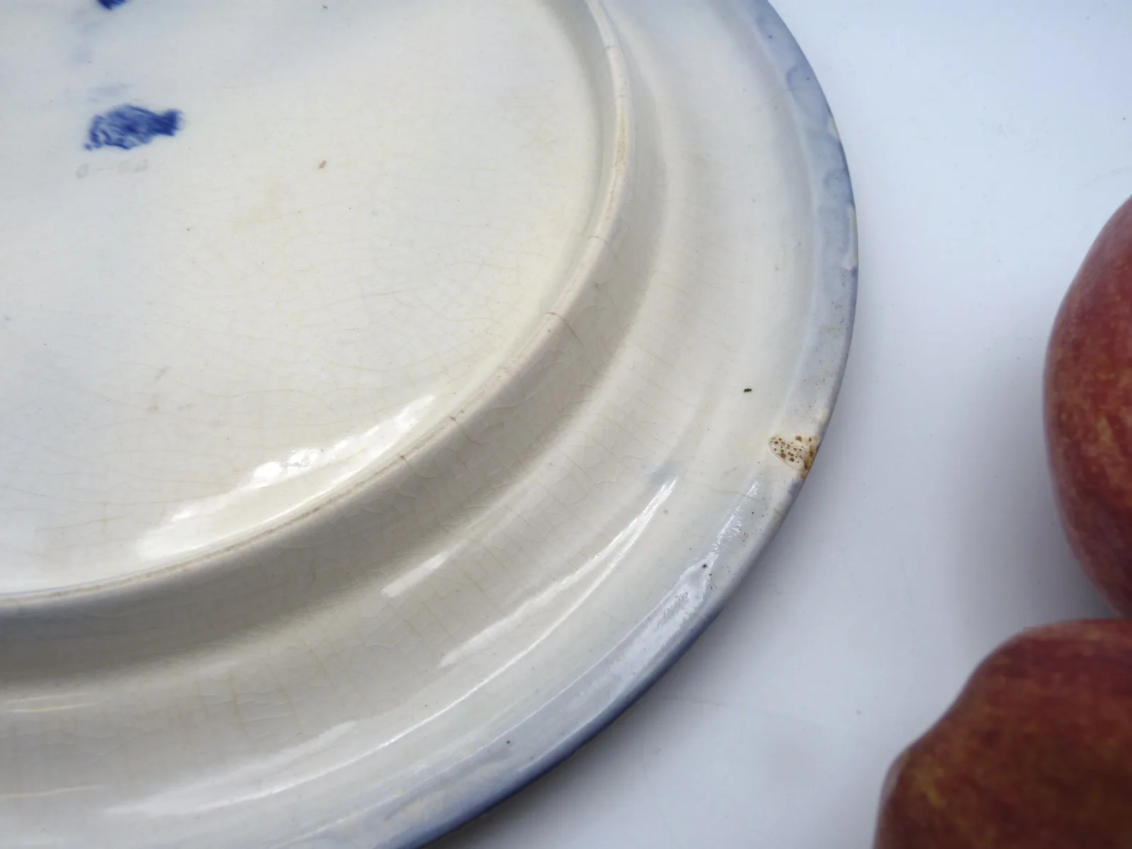 Flow Blue with Gold Large Doulton Cheese Dome - - Image 6