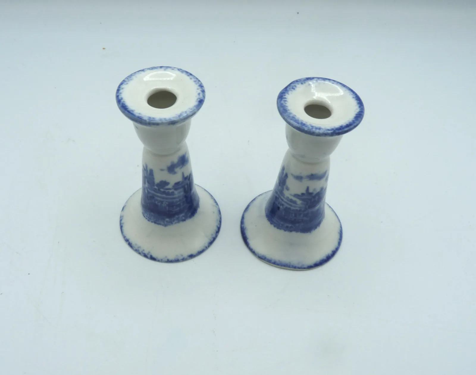 Rare Blue & White Toy Candlesticks - - Image 4