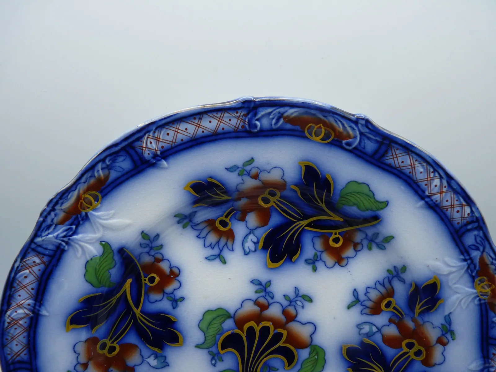 2 Stunning Flow Blue & Polychrome Plates - Image 4