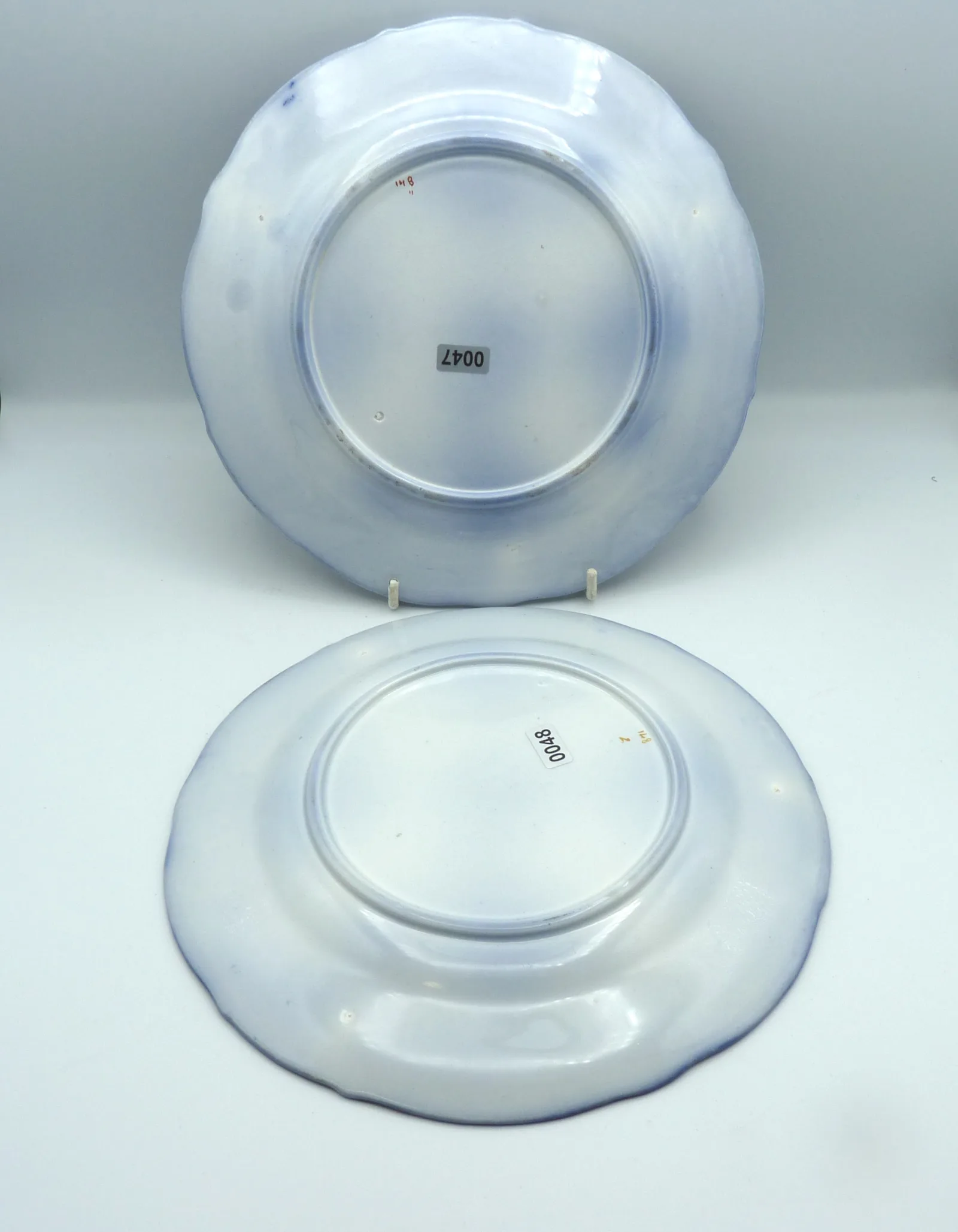 2 Stunning Flow Blue & Polychrome Plates - Image 7