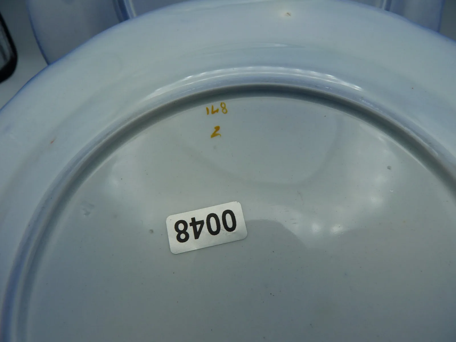 2 Stunning Flow Blue & Polychrome Plates - Image 9