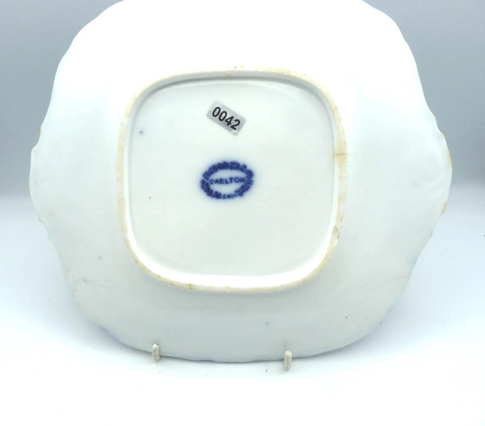 Lovely Tab Handled Flow Blue Cake Plate -Alcock - Image 6