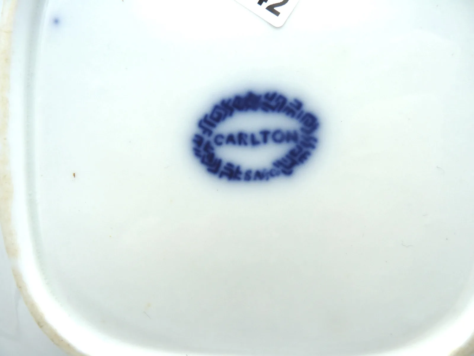 Lovely Tab Handled Flow Blue Cake Plate -Alcock - Image 7