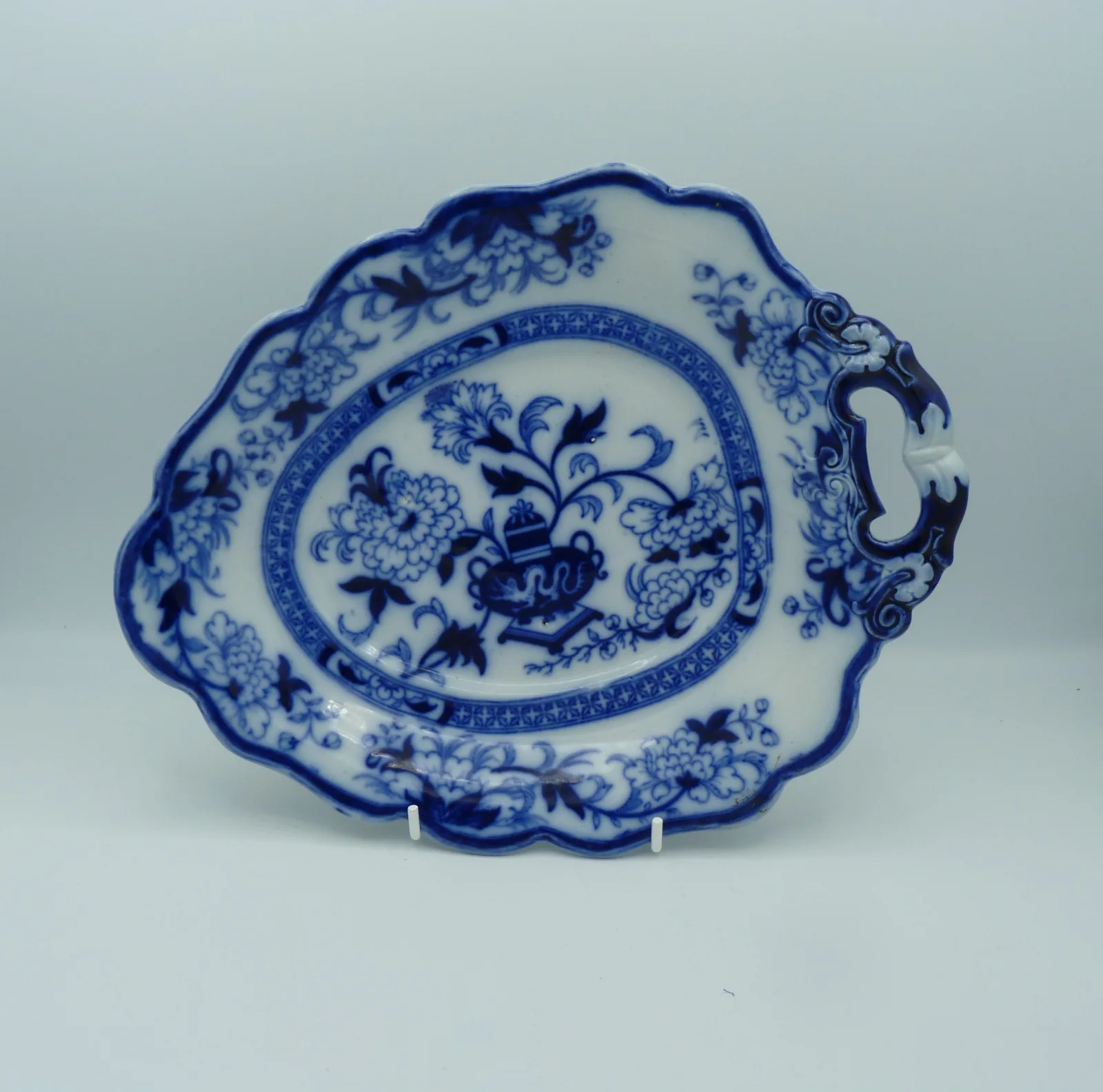 2 Flow Blue Serving Plates - Formosa - Image 2