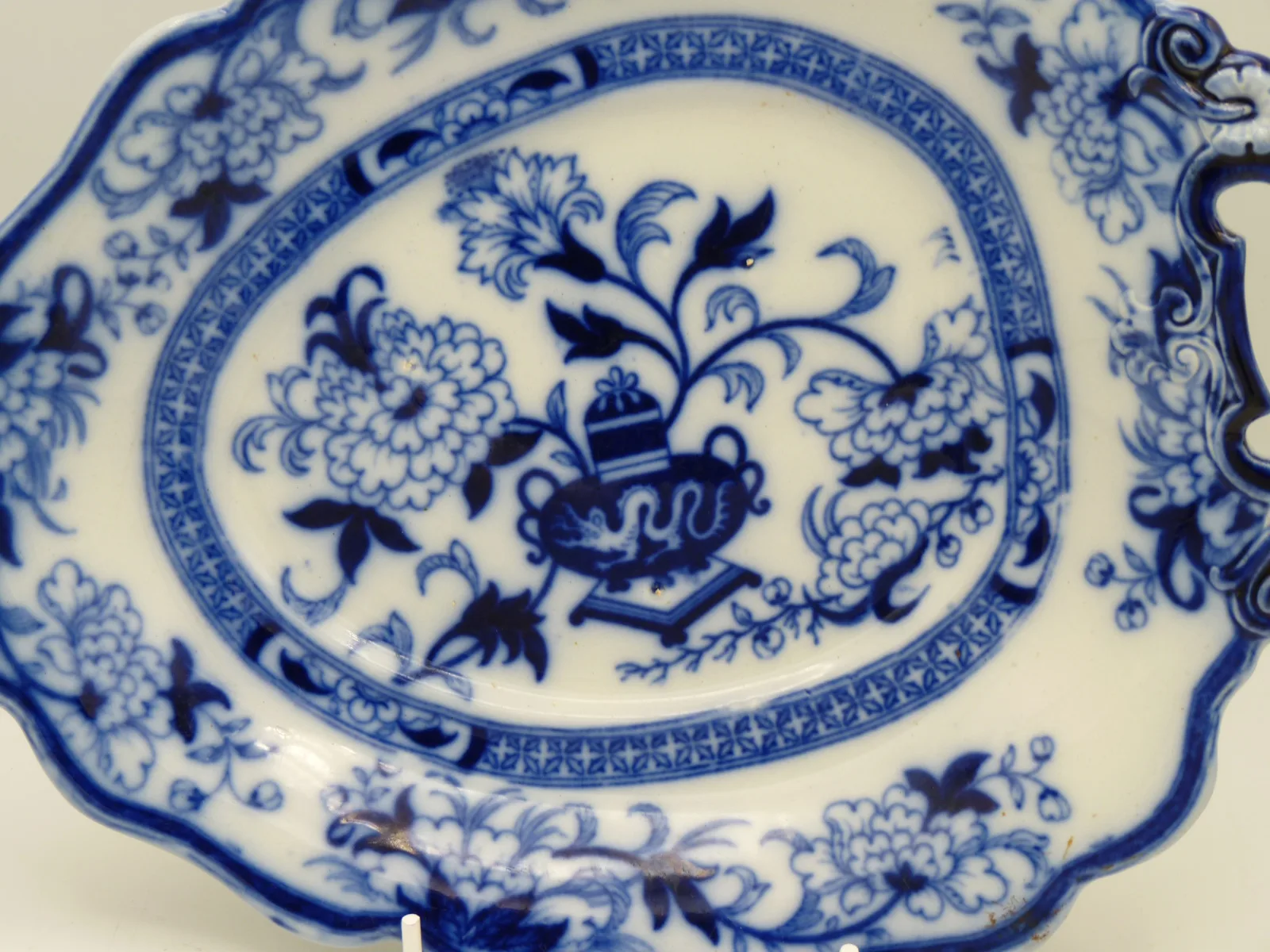2 Flow Blue Serving Plates - Formosa - Image 15