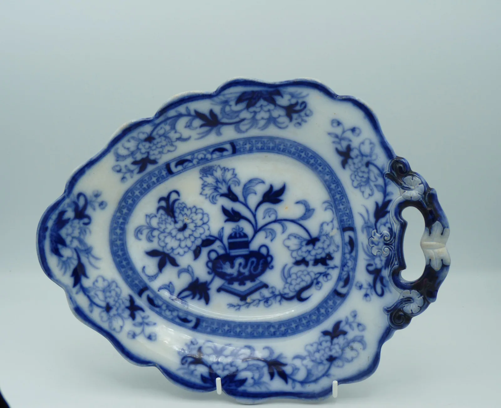 2 Flow Blue Serving Plates - Formosa - Image 10