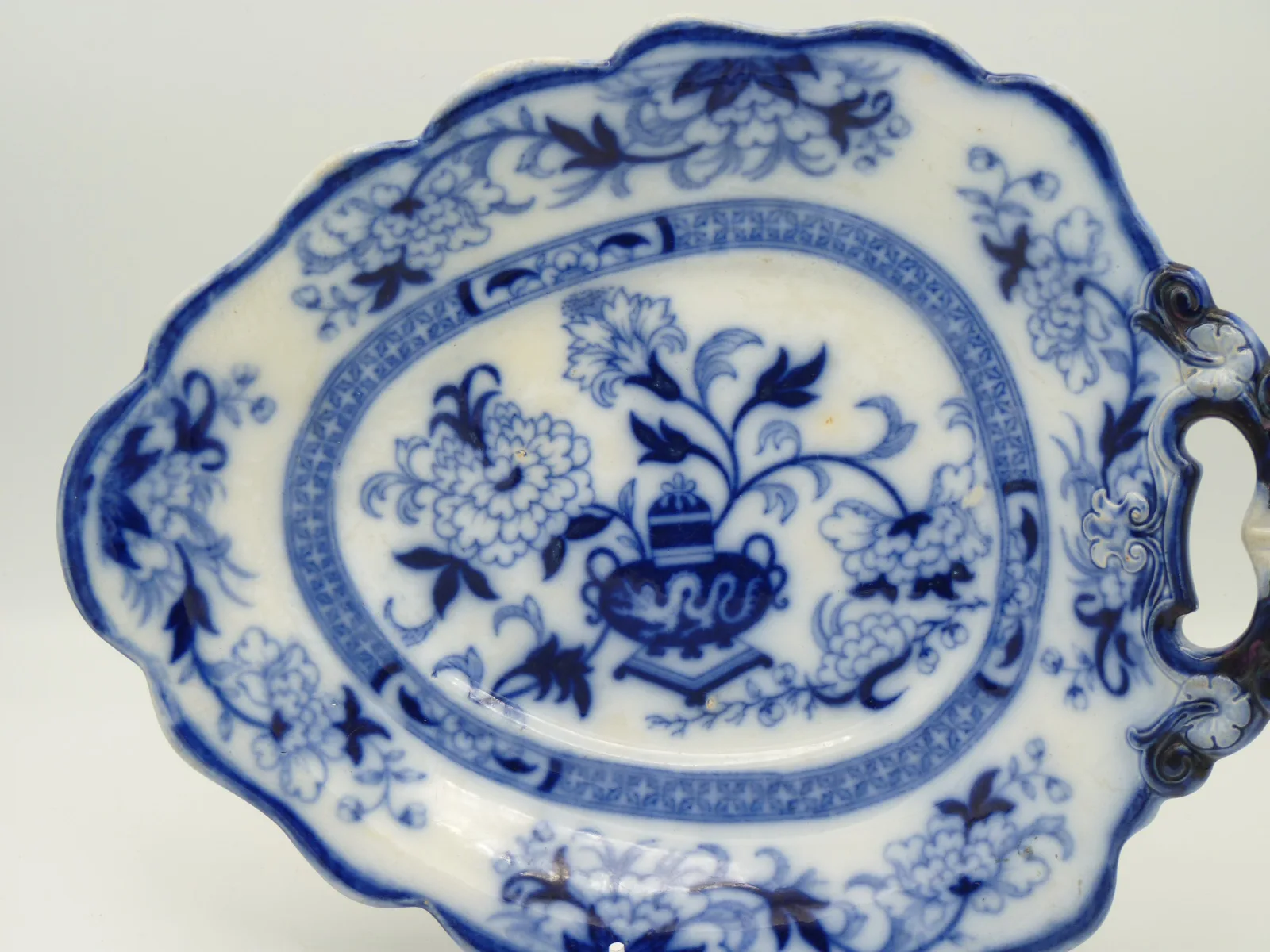2 Flow Blue Serving Plates - Formosa - Image 9