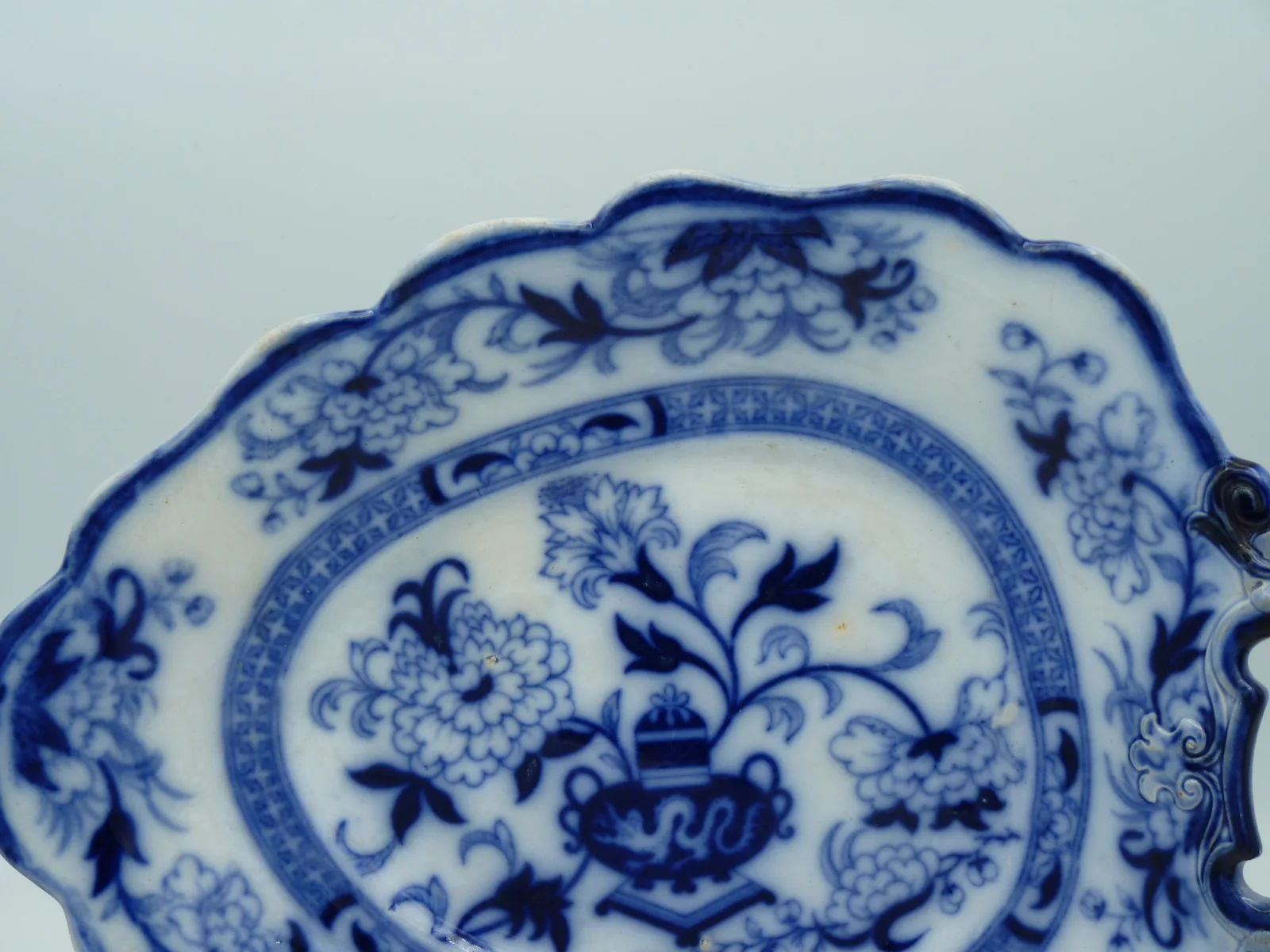 2 Flow Blue Serving Plates - Formosa - Image 6