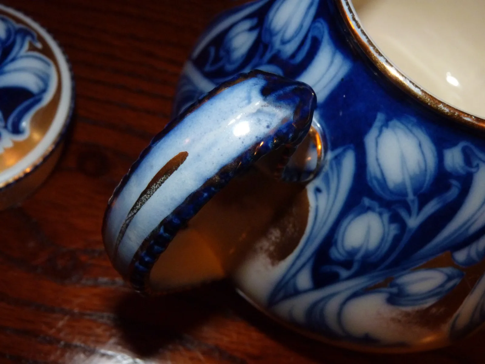 Flow Blue & Gold Teapot – “Florette” - Burgess & Leigh - Image 12