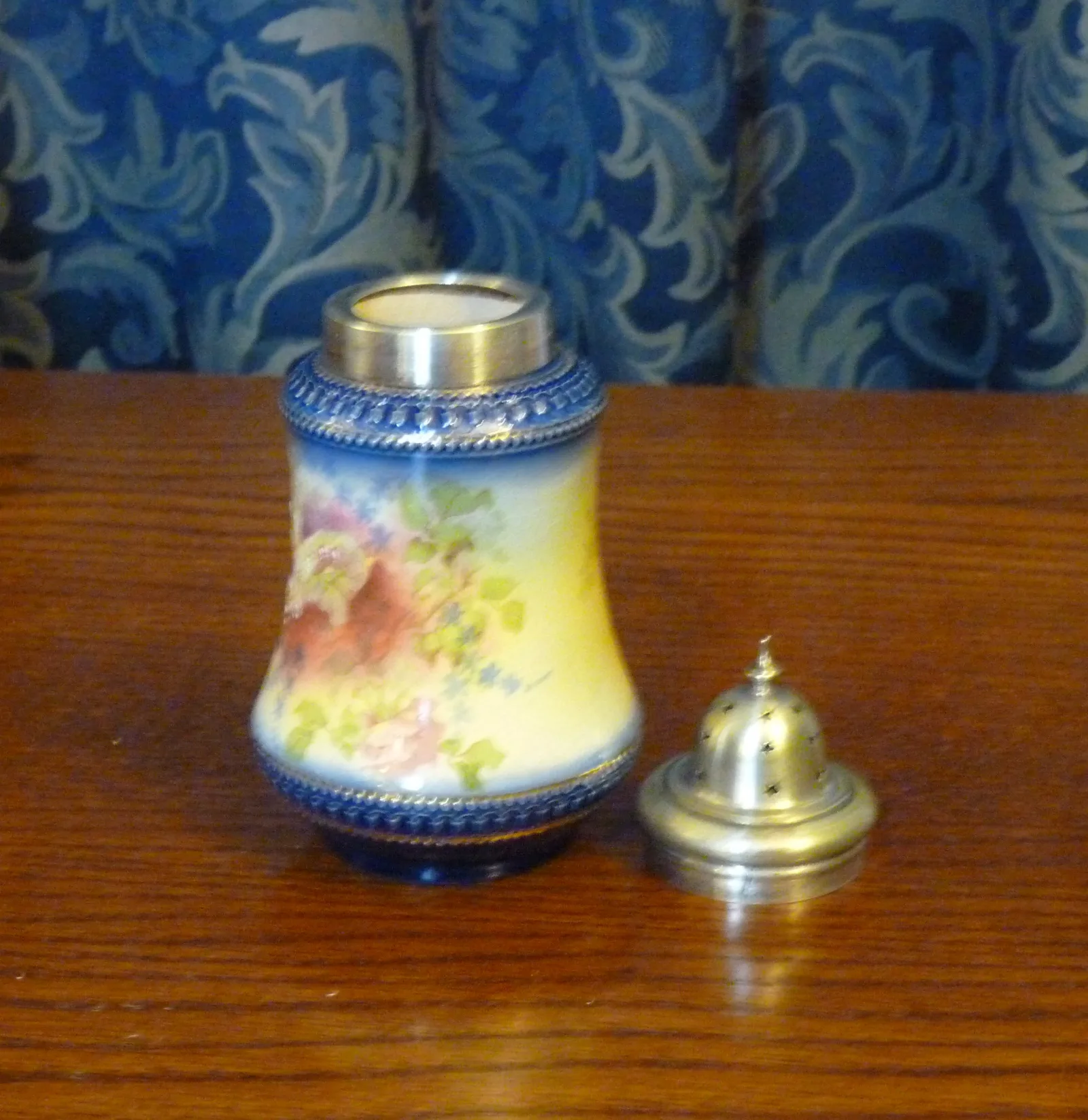 Flow Blue Polychrome Sugar Sifter / Caster/Shaker - Image 6