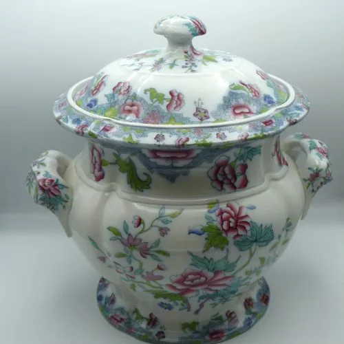 Beautiful Covered Slope Jar – Copeland - Polychrome