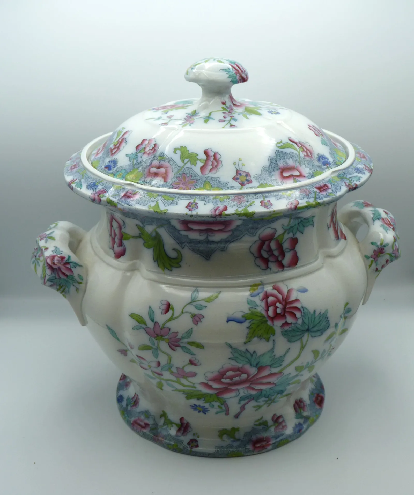 Beautiful Covered Slope Jar – Copeland - Polychrome