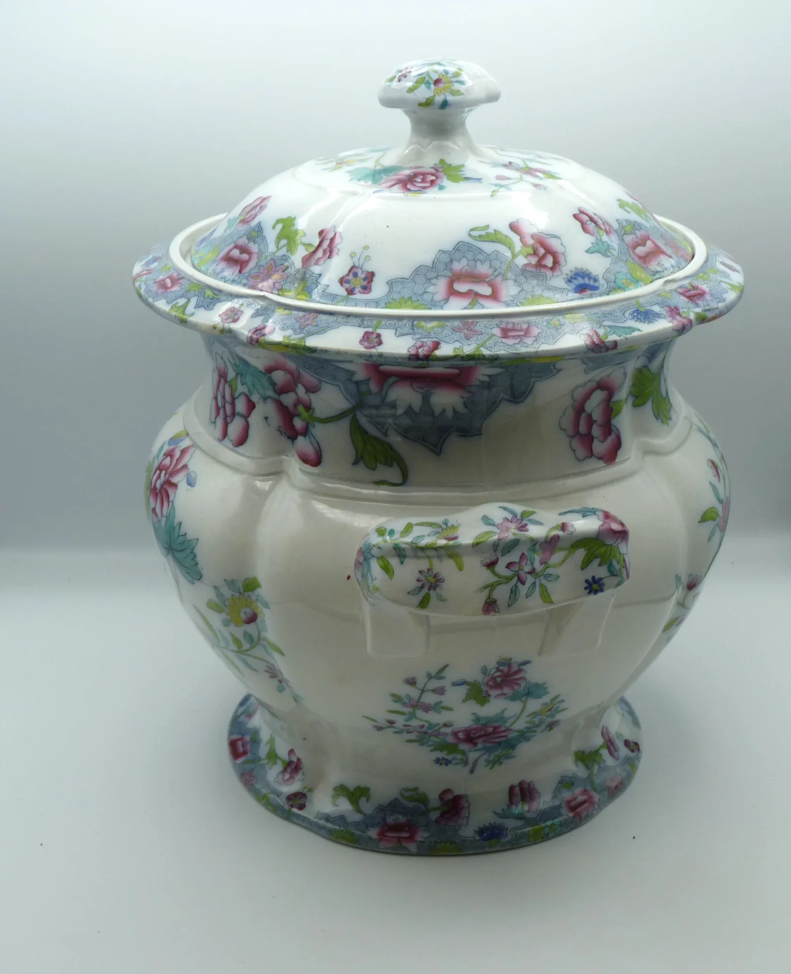 Beautiful Covered Slope Jar – Copeland - Polychrome - Image 2