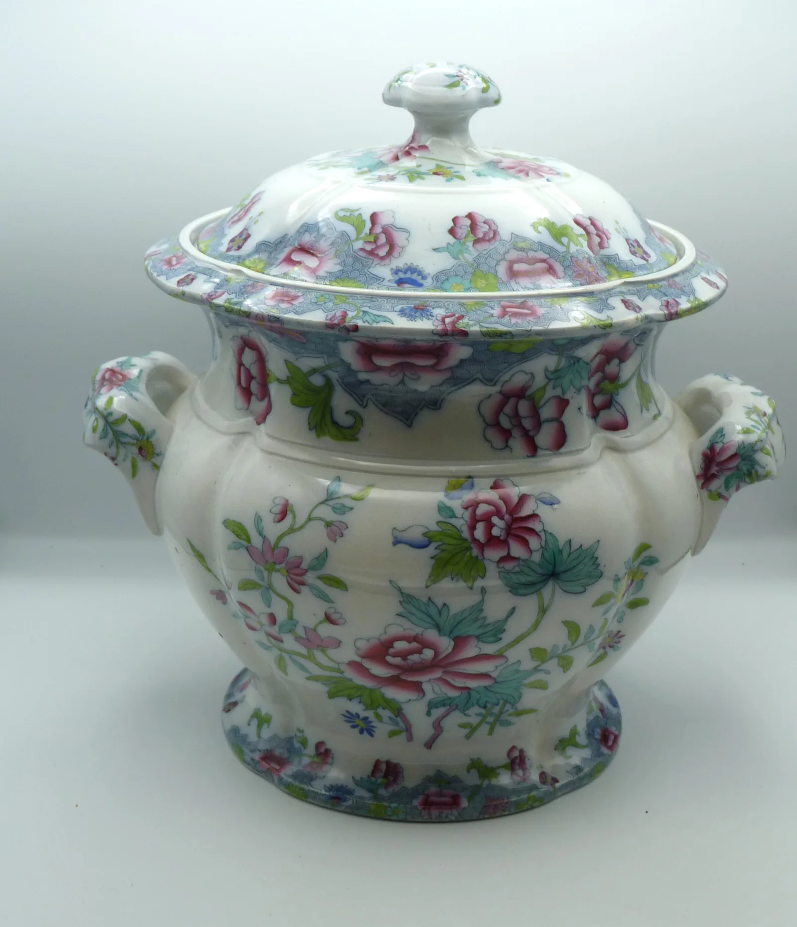 Beautiful Covered Slope Jar – Copeland - Polychrome - Image 3