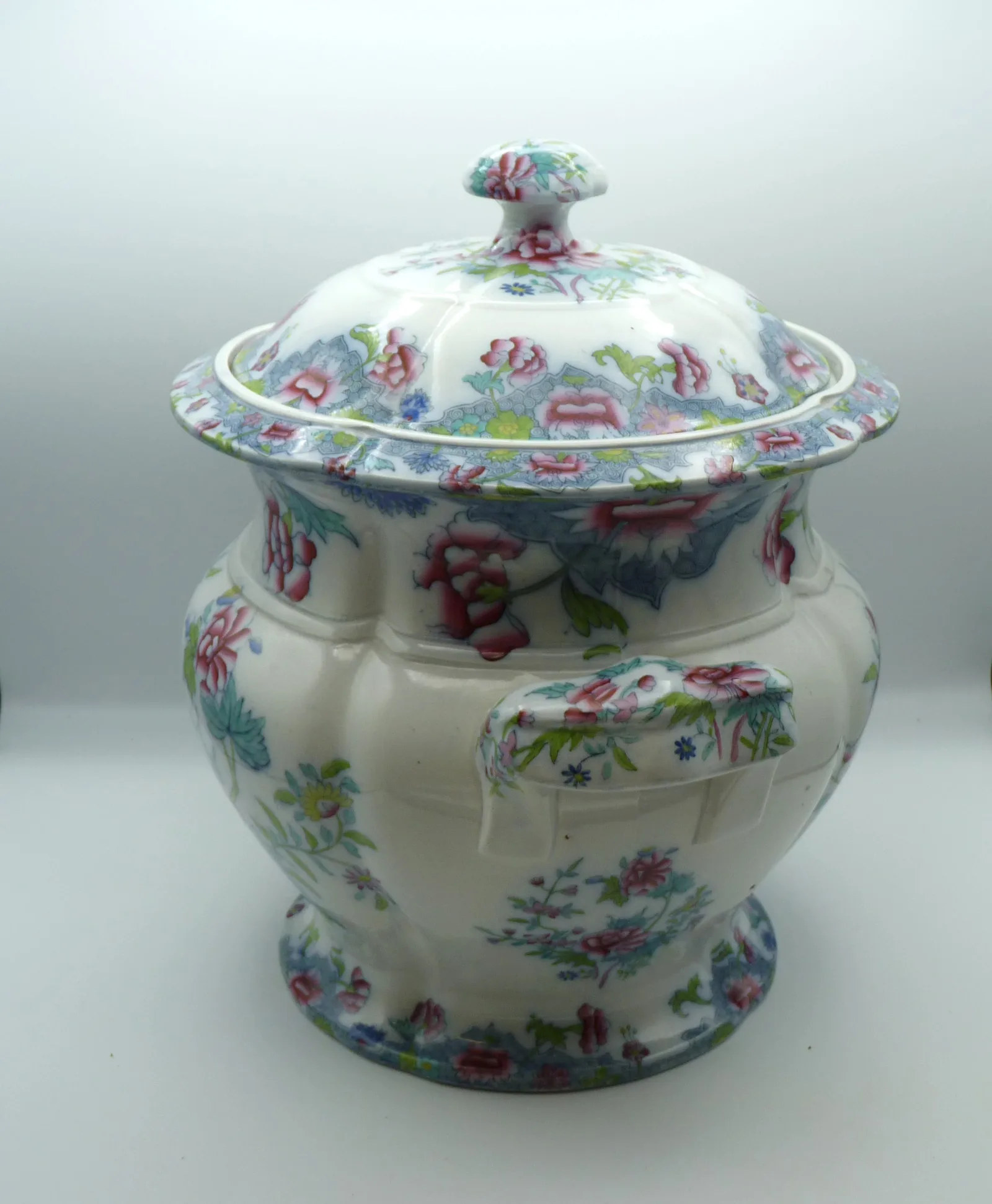 Beautiful Covered Slope Jar – Copeland - Polychrome - Image 4