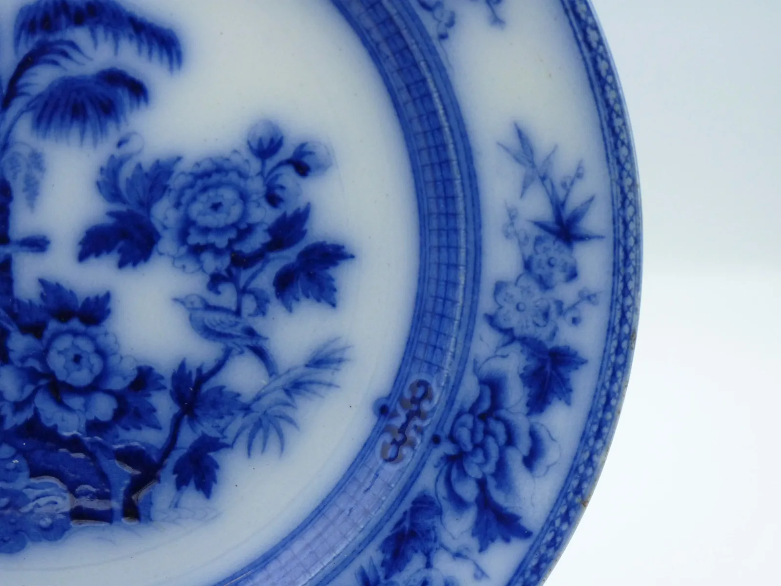 Beautiful Flow Blue J. Wedgwood “Palm” Plate - - Image 4