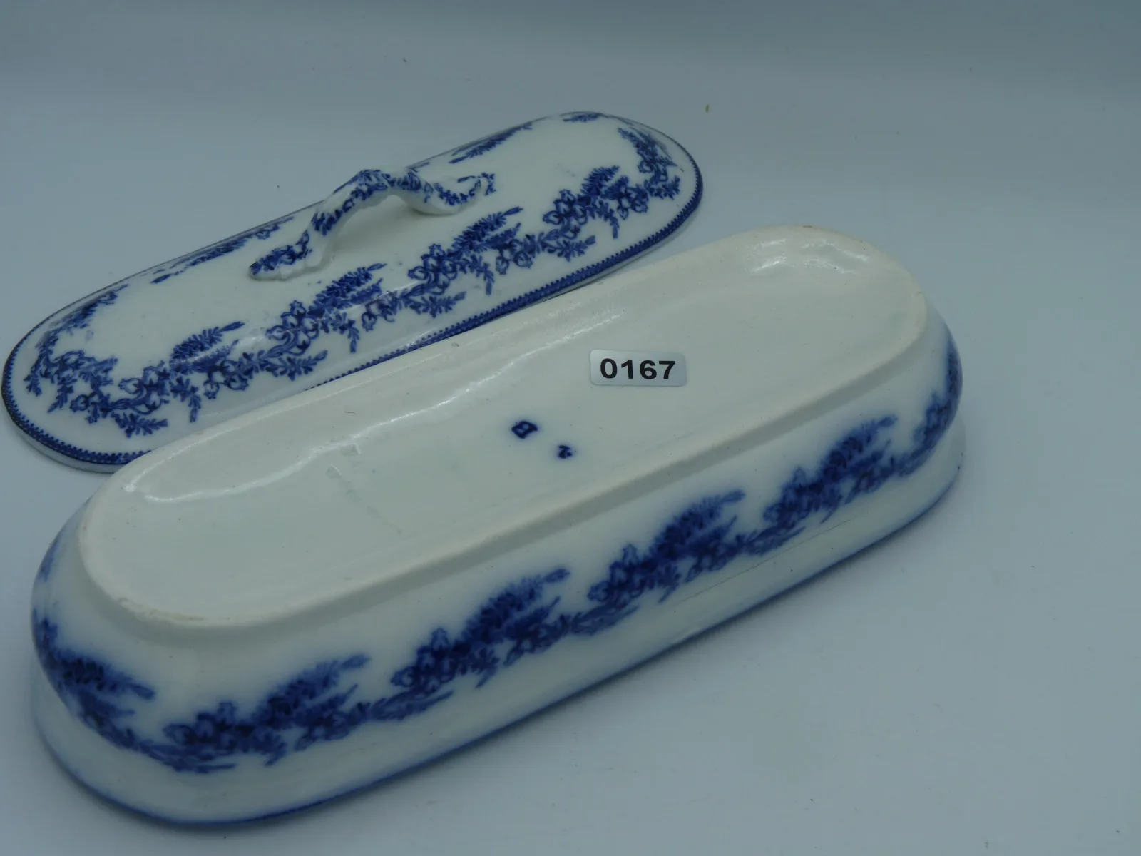 Pretty  Flow Blue Razor Box Base by J. Wedgwood - - Image 4