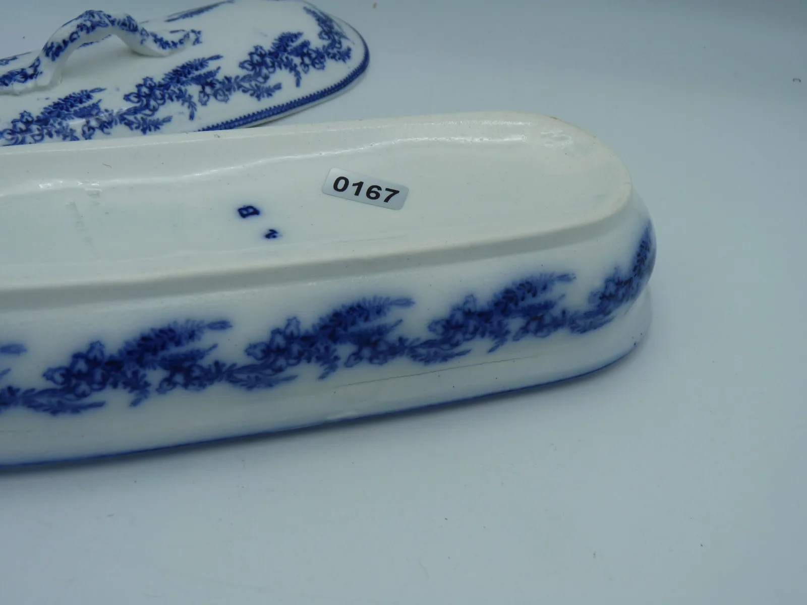 Pretty  Flow Blue Razor Box Base by J. Wedgwood - - Image 5