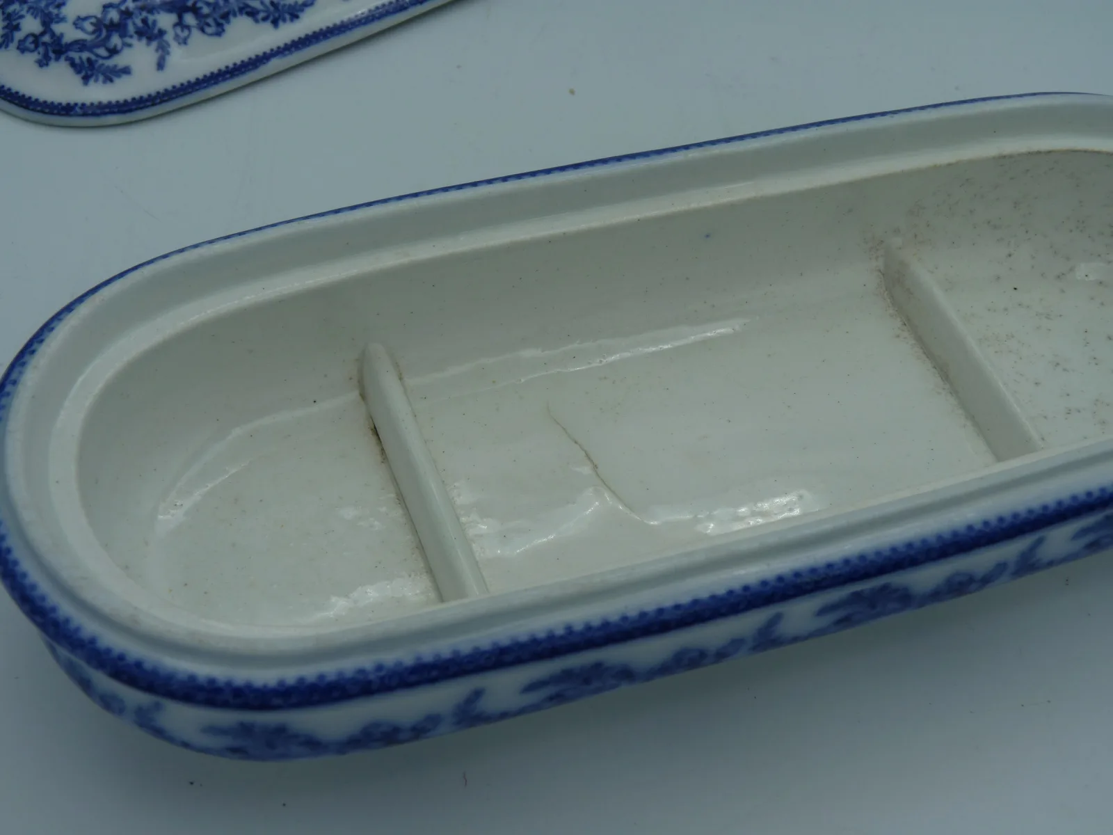 Pretty  Flow Blue Razor Box Base by J. Wedgwood - - Image 6