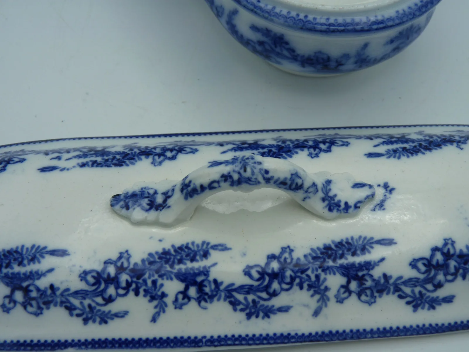 Pretty  Flow Blue Razor Box Base by J. Wedgwood - - Image 12