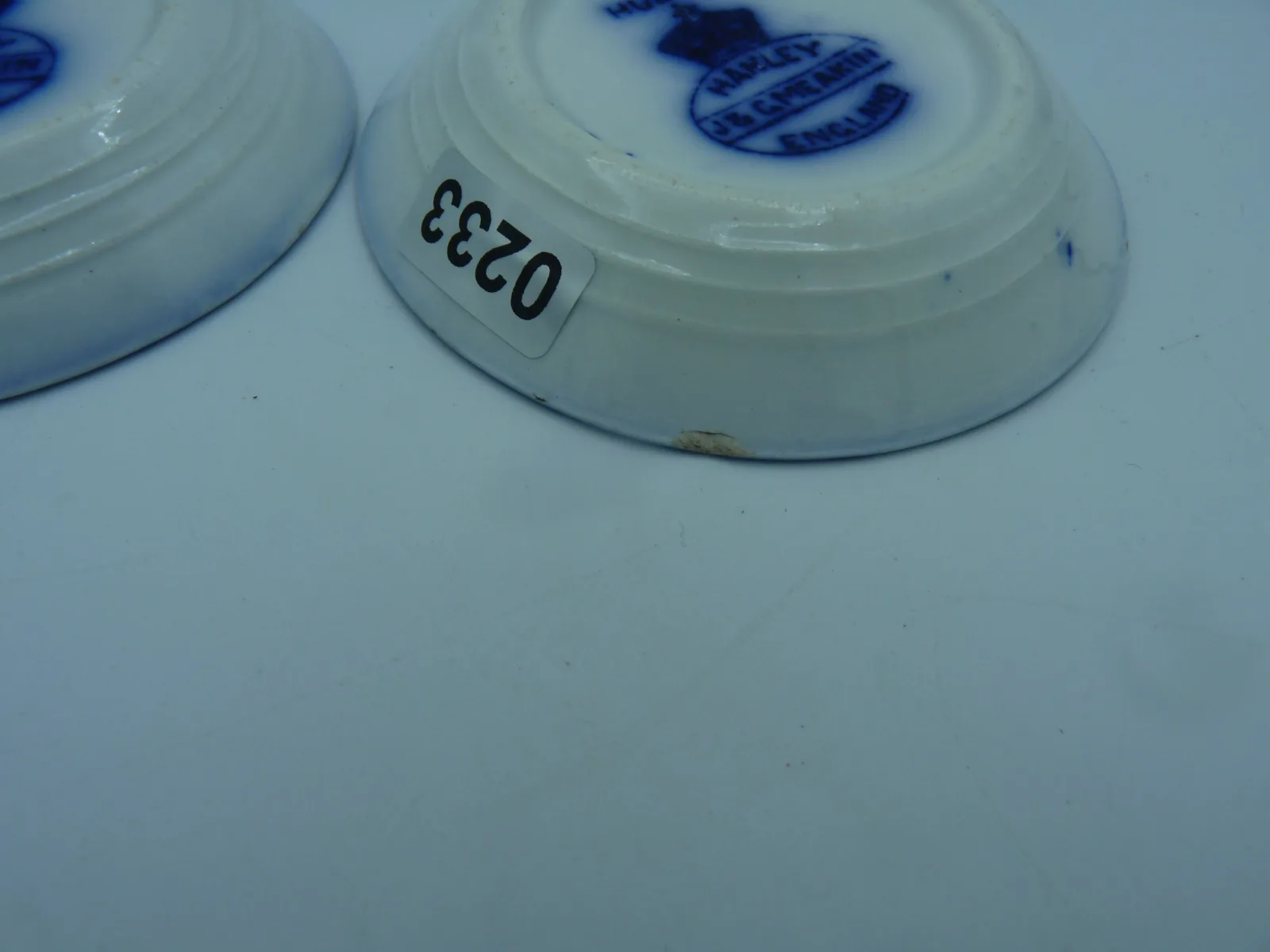 A Pair of Flow Blue Butter Pats - Image 3