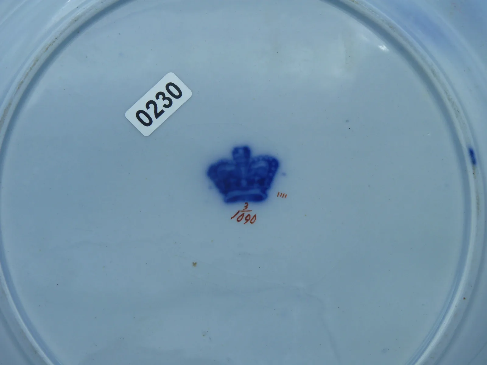 Beautiful Flow Blue & Polychrome Early Plate - Image 14