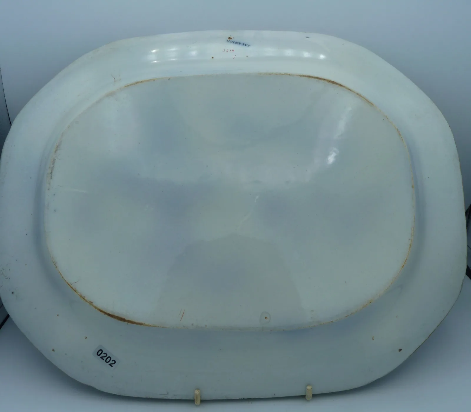 Flow Blue & Polychrome Japanica Platter - Image 4
