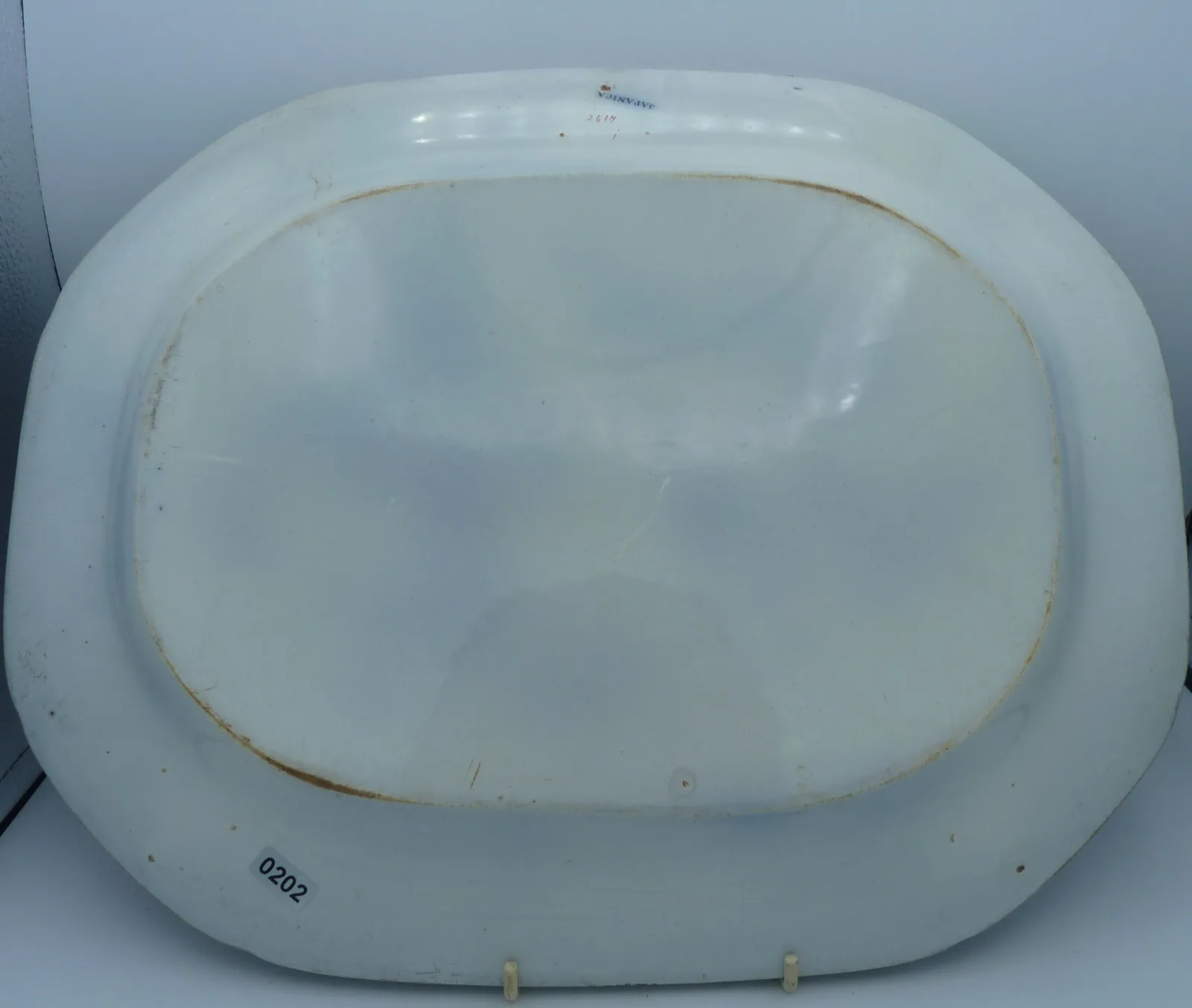Flow Blue & Polychrome Japanica Platter - Image 2