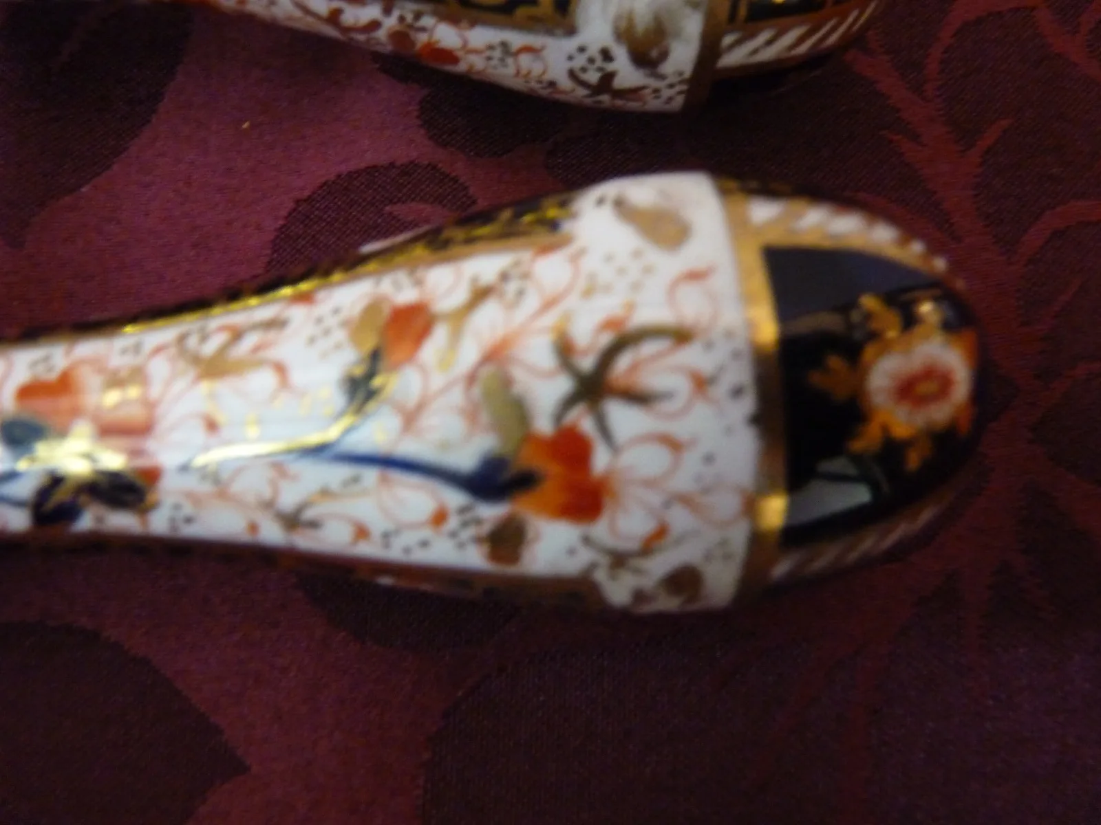 Pair of Imari-style Salad Servers – Polychrome with gold - Image 3